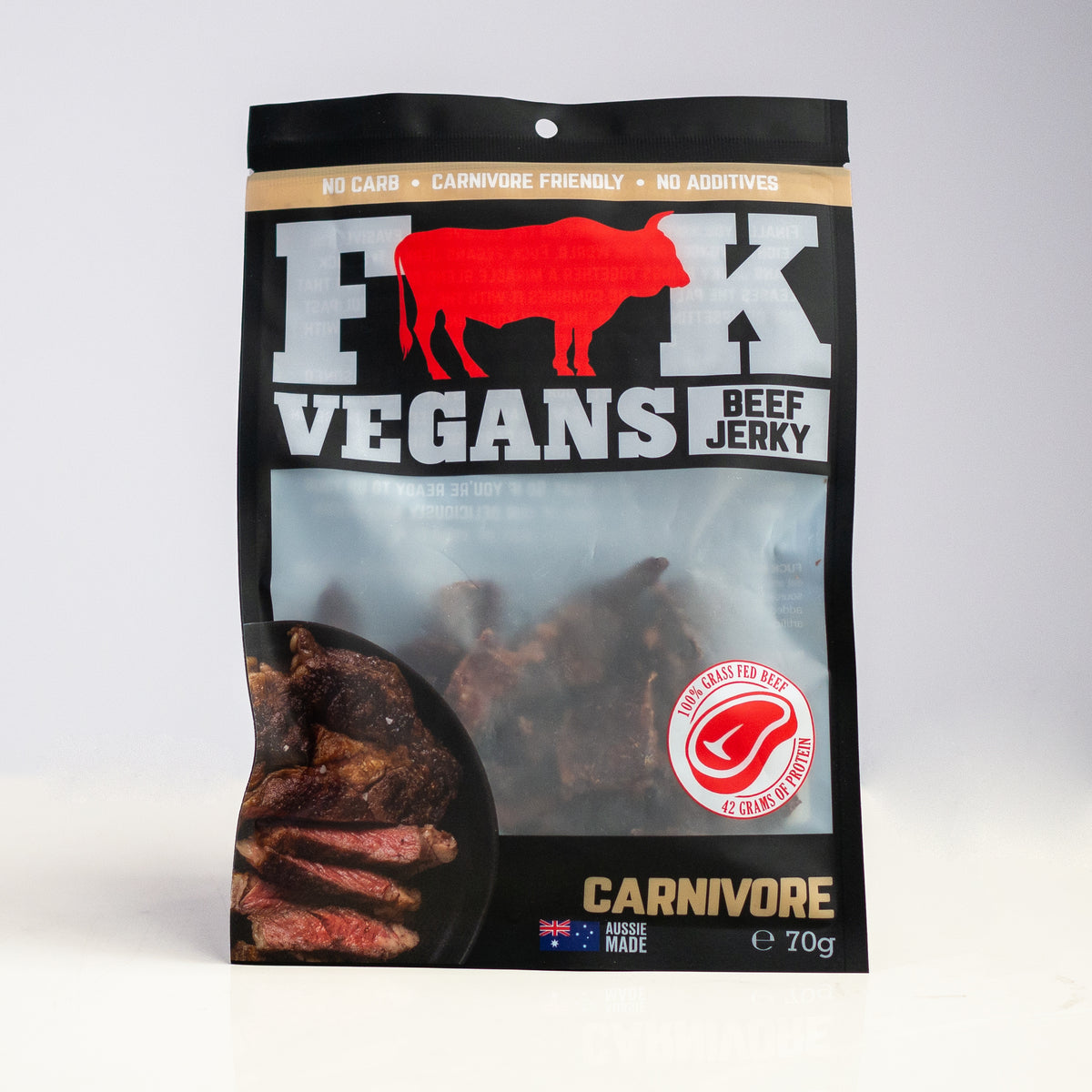F🐄K Vegans Beef Jerky CARNIVORE Original Beef Chief