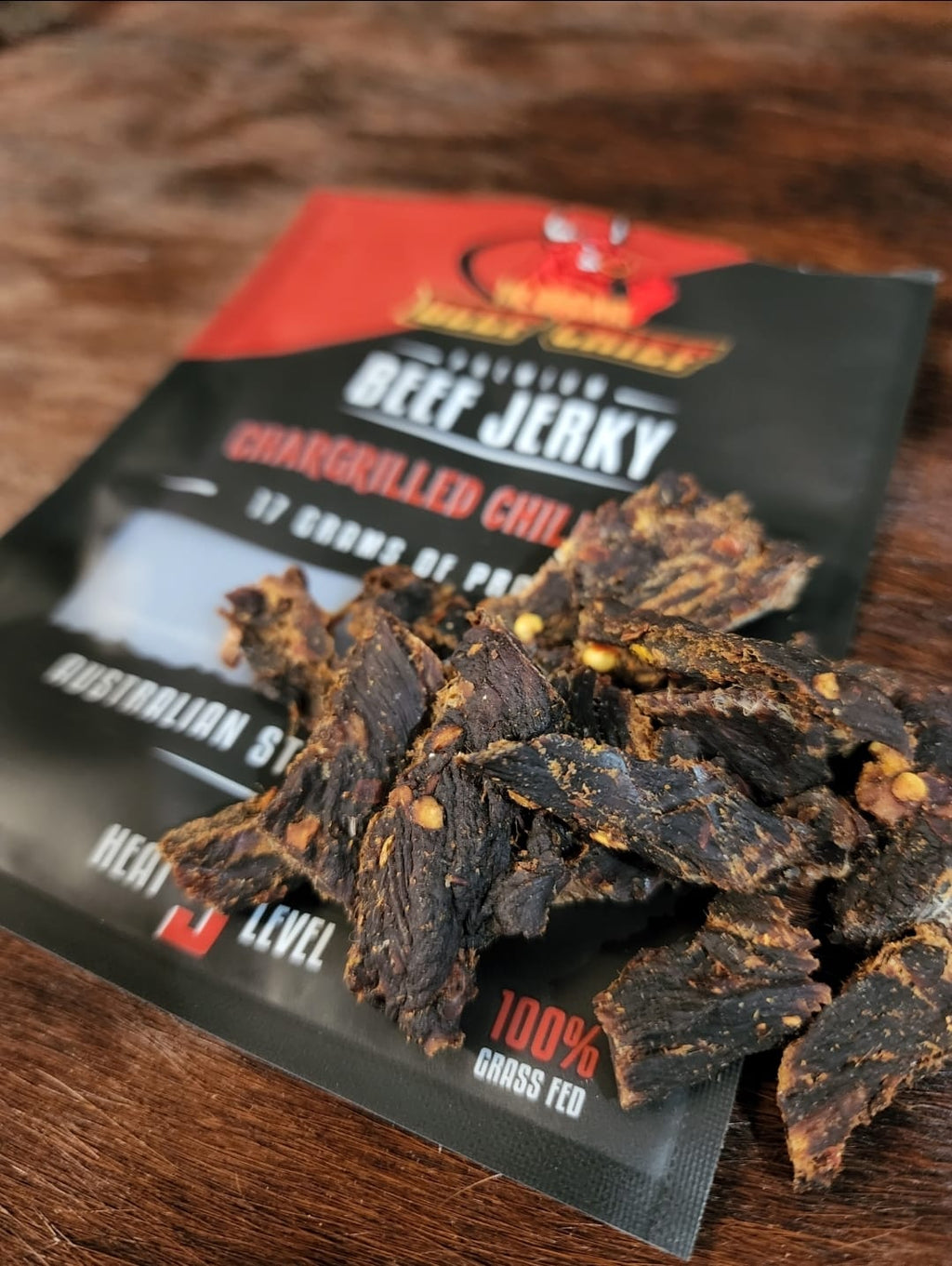 100g Chargrilled Chilli BBQ Beef Jerky - Original Beef Chief