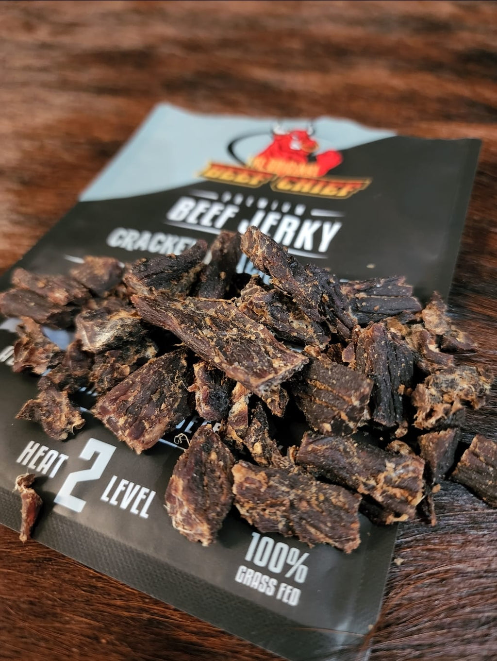 2kg Cracked Black Pepper Beef Jerky - Original Beef Chief