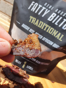 Traditional Fatty Biltong 500g - Original Beef Chief