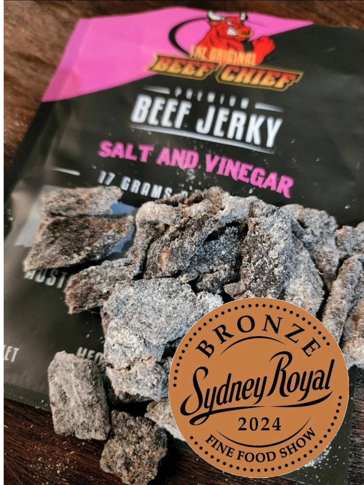 1kg Beef Jerky - Salt and Vinegar - Beef Jerky