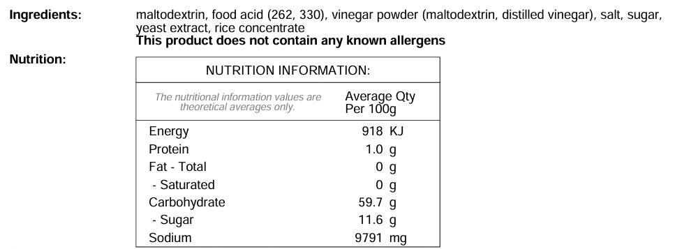 Salt and Vinegar Seasoning - seasoning