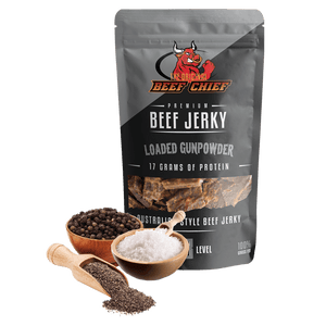 LOADED GUNPOWDER beef jerky- Original Beef Chief jerky