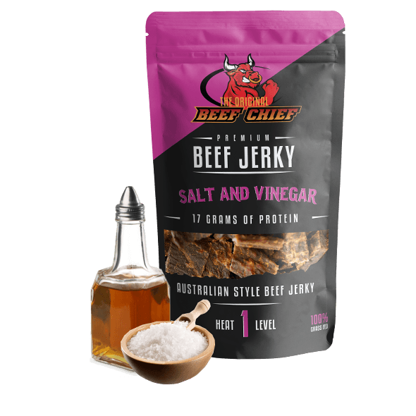 Salt & Vinegar Beef Jerky Australia Original Beef Chief