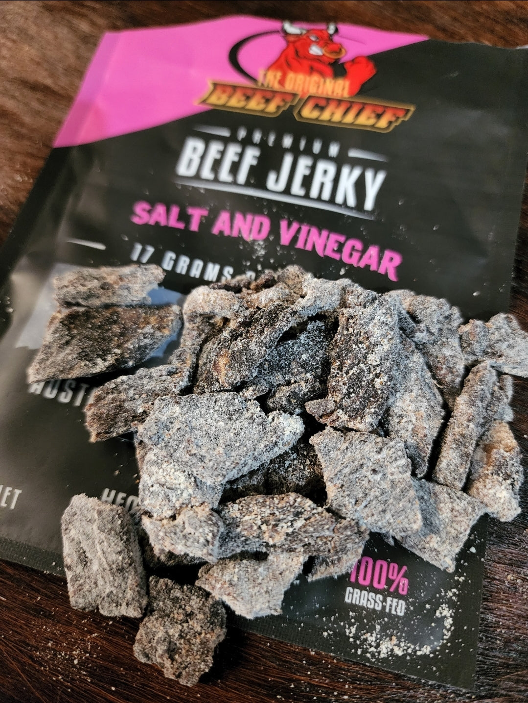 Salt and Vinegar Beef Jerky Original Beef Chief